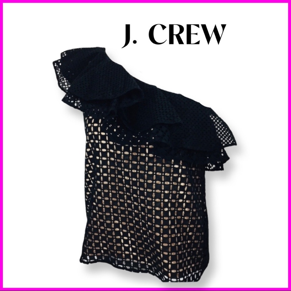 ⚜️ NWT J. Crew One Shoulder Ruffle Top